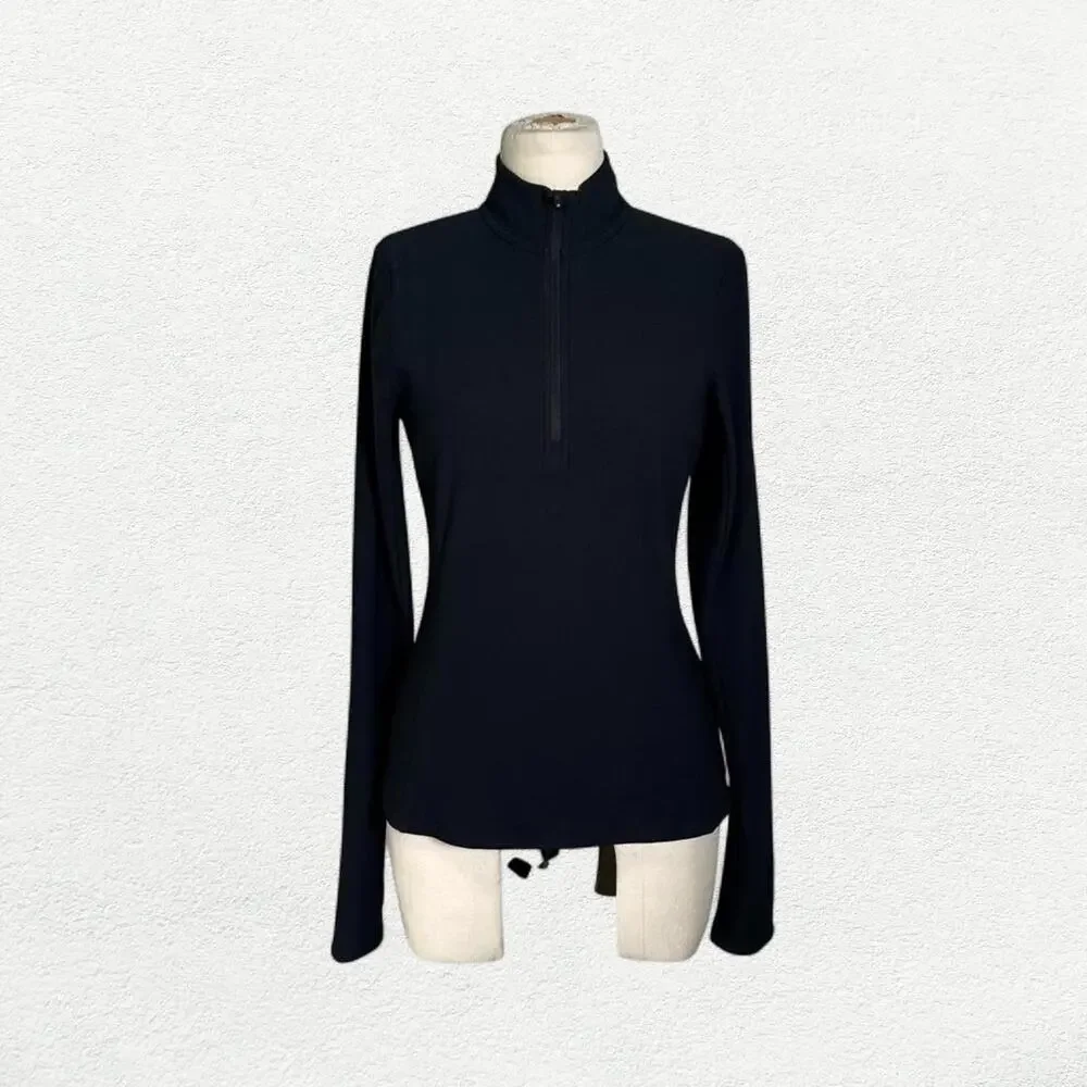 Alo Yoga Alosoft Half Zip Rapid Pullover Top in Black